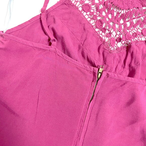 Rue21 Magenta Crop Top with Crochet Details (small) - Picture 5 of 6